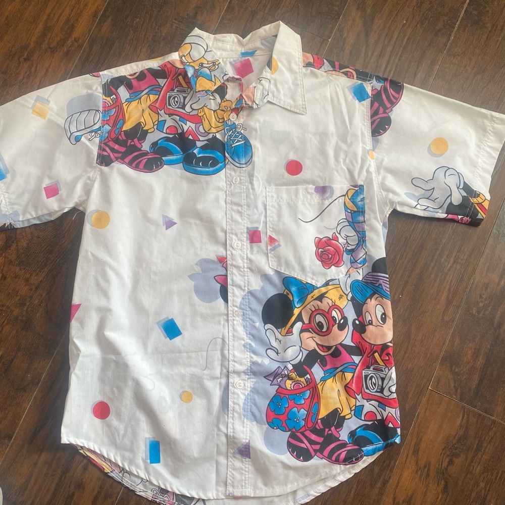 Vintage Mickey and Minnie Button Down